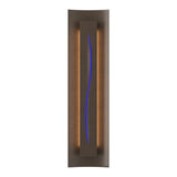 Gallery Cutout Wall Sconce in Bronze, Blue Glass by Hubbardton Forge