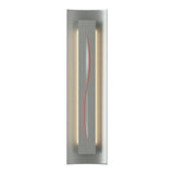 Gallery Cutout Wall Sconce in Vintage Platinum, Red Glass by Hubbardton Forge