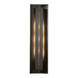 Gallery Wall Sconce, shown in Dark Smoke, Ivory Art Glass, by Hubbardton Forge
