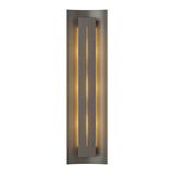 Gallery Wall Sconce in Dark Smoke, Ivory Art Glass by Hubbardton Forge