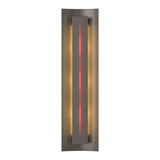 Gallery Wall Sconce in Dark Smoke, Red Glass by Hubbardton Forge