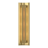 Gallery Wall Sconce in Modern Brass, Amber Glass by Hubbardton Forge
