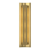 Gallery Wall Sconce in Modern Brass, Ivory Art Glass by Hubbardton Forge