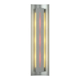 Gallery Wall Sconce in Vintage Platinum, Red Glass by Hubbardton Forge