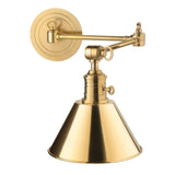 Garden City Swing Arm Wall Sconce - 23.25 Inch Reach - Aged Brass by Hudson Valley