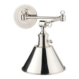 Garden City Swing Arm Wall Sconce - 23.25 Inch Reach - Polished Nickel by Hudson Valley