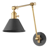Garden City Swing Arm Wall Sconce - 33 Inch Reach - Aged Brass with Old Bronze by Hudson Valley