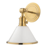 Garden City Wall Sconce - Glass - Aged Brass by Hudson Valley