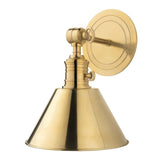 Garden City Wall Sconce - Metal - Aged Brass by Hudson Valley