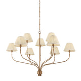 Garnerville Chandelier - 9 Light - Cream Linen by Hudson Valley