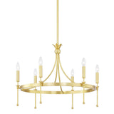 Gates Chandelier - 6-Light - Aged Brass by Hudson Valley