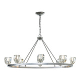 Gatsby 8-Light Chandelier, shown in Sterling, by Hubbardton Forge