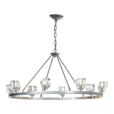 Gatsby 8-Light Chandelier, shown in Sterling, by Hubbardton Forge