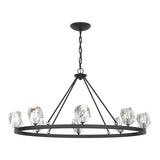 Gatsby 8-Light Chandelier in Black by Hubbardton Forge