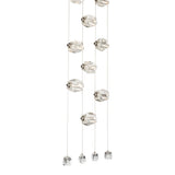 Gatsby 9-Light LED Chandelier, shown in Modern Brass, by Hubbardton Forge