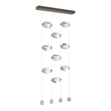 Gatsby 9-Light LED Chandelier in Bronze by Hubbardton Forge