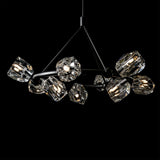 Gatsby 9-Light Ring Chandelier detail in Black, by Hubbardton Forge