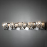 Gatsby Vanity Light 5 Light detail in Vintage Platinum, by Hubbardton Forge