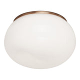 Gelasin Flush Mount 6 Inch Aged Gold Brass