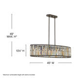 Gemma Medium Six Light Linear