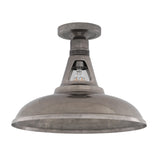 Geneva Flush Light Fitting - Antique Silver