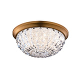 Genoa Flush Mount Aged Brass Medium By Schonbek