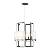 Geo Pendant 4 Light in Ink, Frosted Glass by Hubbardton Forge