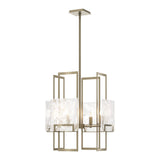 Geo Pendant 4 Light in Soft Gold, Clear Glass by Hubbardton Forge
