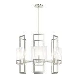 Geo Pendant 6 Light in Sterling, Clear Glass by Hubbardton Forge