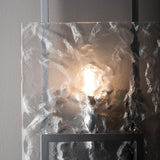 Geo Wall Sconce detail in Sterling, Clear Glass, by Hubbardton Forge