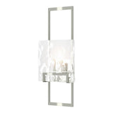 Geo Wall Sconce in Sterling, Clear Glass by Hubbardton Forge