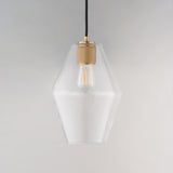 Geode Mini Pendant Natural Aged Brass by Maxim Lighting