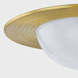 Geraldton Flush Mount Aged Brass Medium By Hudson Valley Detailed View