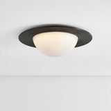 Geraldton Flush Mount Distressed Bronze Medium By Hudson Valley With Light