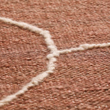 Gesso Jute Rug Terracotta By Ferm Living - Detailed View