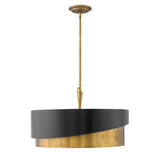 Gigi Medium Convertible Drum Chandelier - Heritage Brass - by Fredrick Ramond