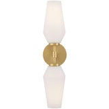 Gio Wall Sconce Lacquered Brass By Lark Living - Front View2