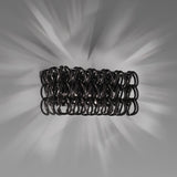 Giogali AP 2 Wall Light By Vistosi, Finish: Chrome, Color: Black, , | Casa Di Luce LightingG