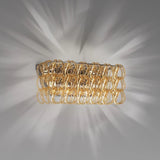 Giogali AP 2 Wall Light By Vistosi, Finish: Chrome, Color: Crystal Amber, , | Casa Di Luce Lighting