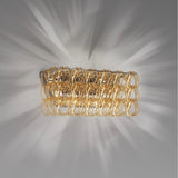 Giogali AP 2 Wall Light By Vistosi, Finish: Chrome, Color: Crystal Amber, , | Casa Di Luce Lighting