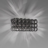 Giogali AP 2 Wall Light By Vistosi, Finish: Chrome, Color: Crystal/ Black Nickel, , | Casa Di Luce Lighting