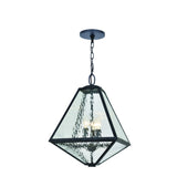 Glacier Outdoor Pendant 14'' Black Charcoal Black
