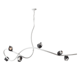 Glacier XL 6 Light Pendant White BP By Hubbardton Forge