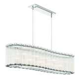 Glasbury Linear Suspension Nickel By Eurofase Side View
