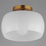 Glazed Flush Mount White Natual Aged Brass By Maxim Lighting - Detailed View1
