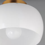 Glazed Flush Mount White Natual Aged Brass By Maxim Lighting - Detailed View4