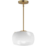 Glazed Pendant Light White Natural Aged Brass By Maxim Lighting