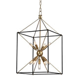 Glendale Lantern - 16.25 Inch - Aged Brass with Hammered Black by Hudson Valley