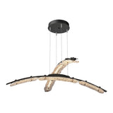 Glissade Double LED Pendant in Black by Hubbardton Forge