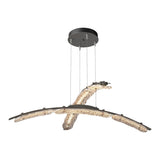 Glissade Double LED Pendant in Dark Smoke by Hubbardton Forge